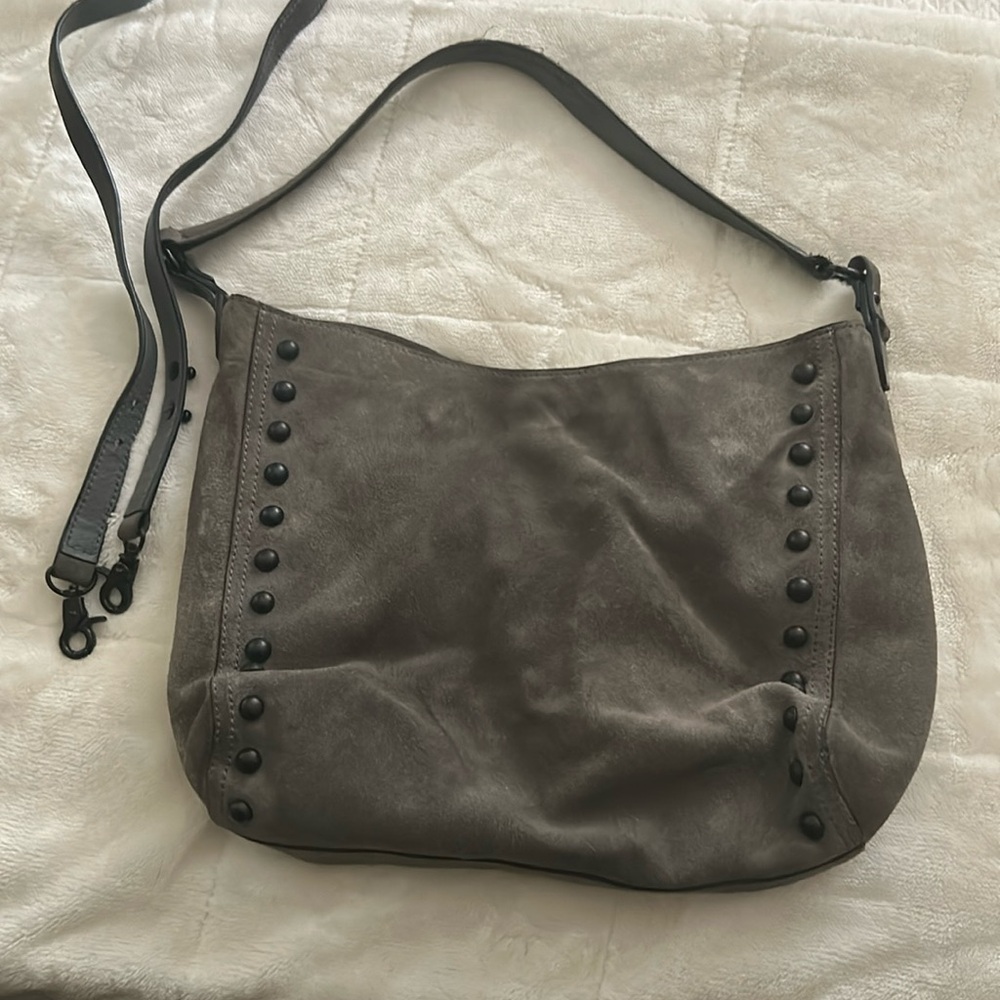 Loeffler Randall suede purse with stud details
